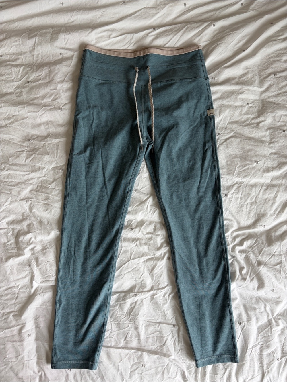 Vuori Teal Leggings with Contrast Waistband